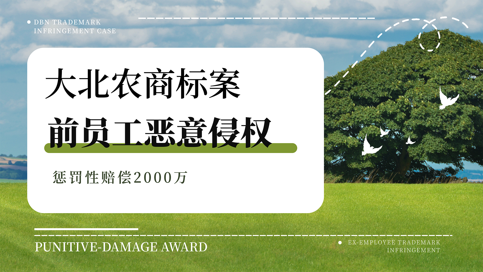 “大北农”商标侵权案：前员工离职创业，被判2000万惩罚性赔偿！